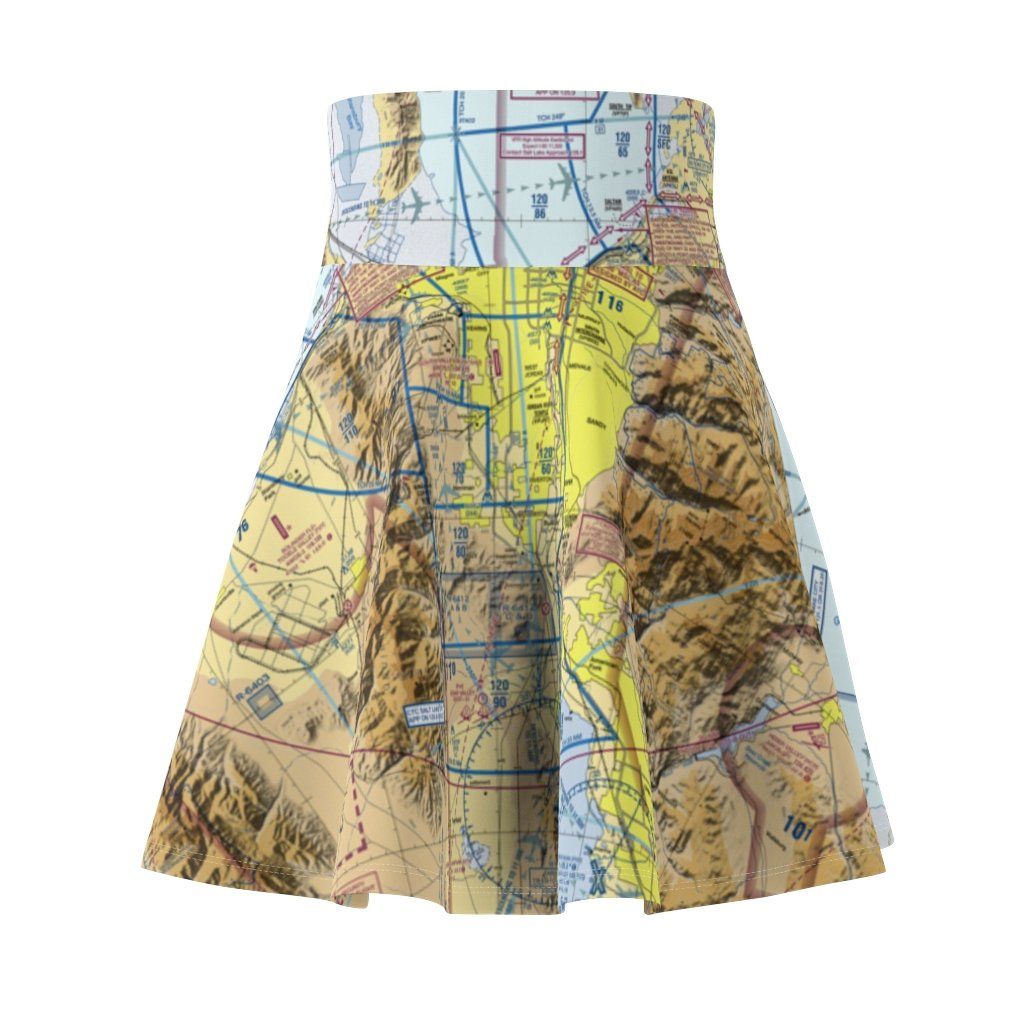 Salt Lake City Terminal Chart | Women's Skirt All Over Prints for women in aviation