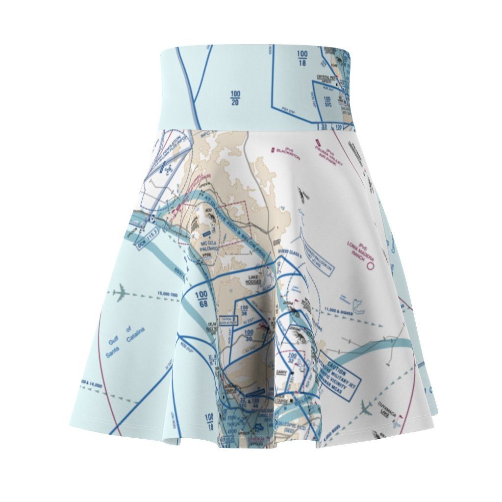 San Diego Flyway Chart | Women's Skirt All Over Prints for women in aviation