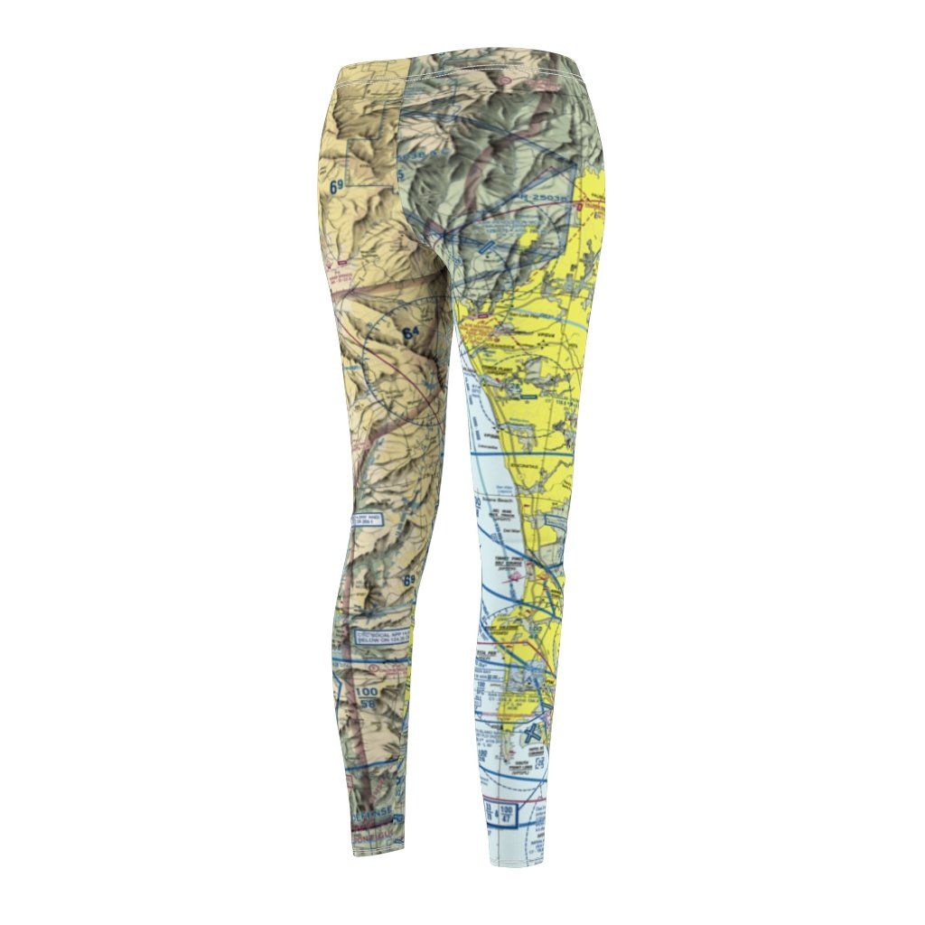 San Diego SAN Chart | Women's Casual Leggings All Over Prints for women in aviation