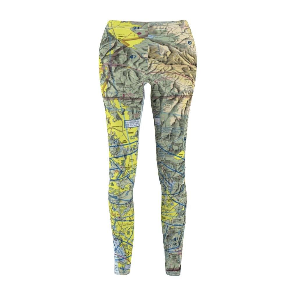 San Diego SAN Chart | Women's Casual Leggings All Over Prints for women in aviation