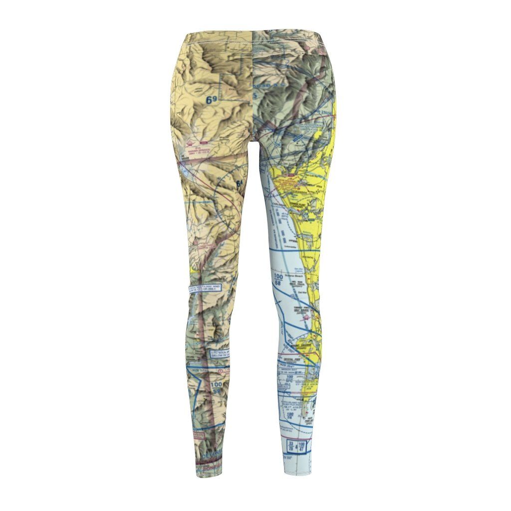 San Diego SAN Chart | Women's Casual Leggings All Over Prints for women in aviation