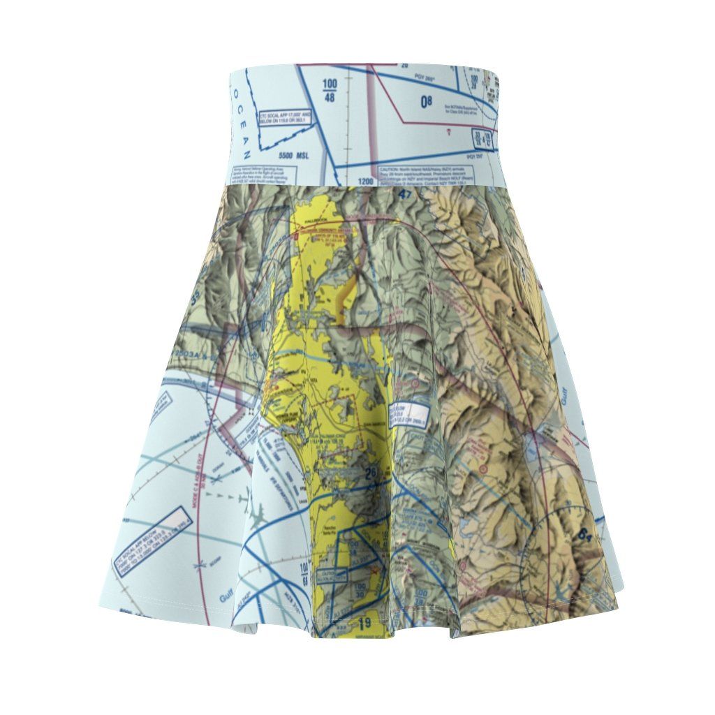 San Diego Terminal Chart | Women's Skirt All Over Prints for women in aviation