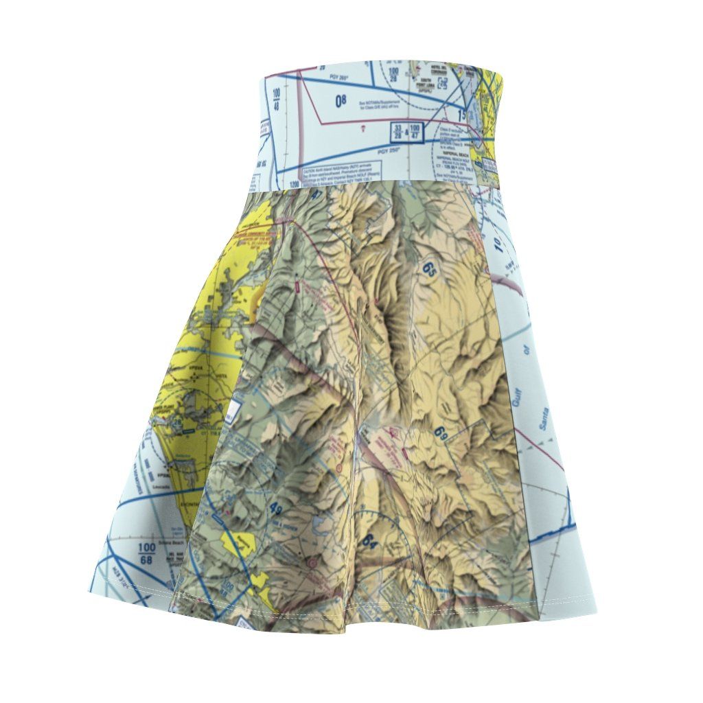 San Diego Terminal Chart | Women's Skirt All Over Prints for women in aviation