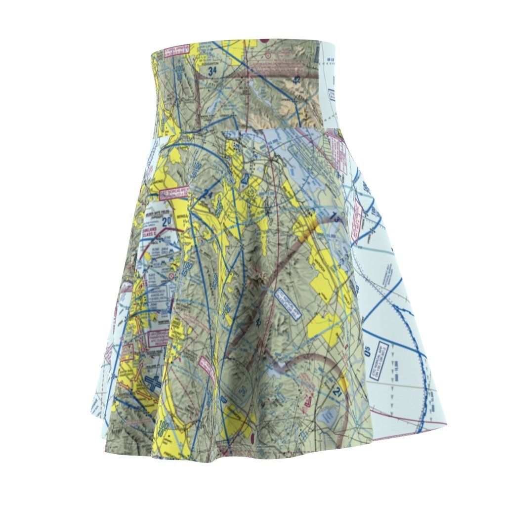 San Francisco Terminal Chart | Women's Skirt All Over Prints for women in aviation