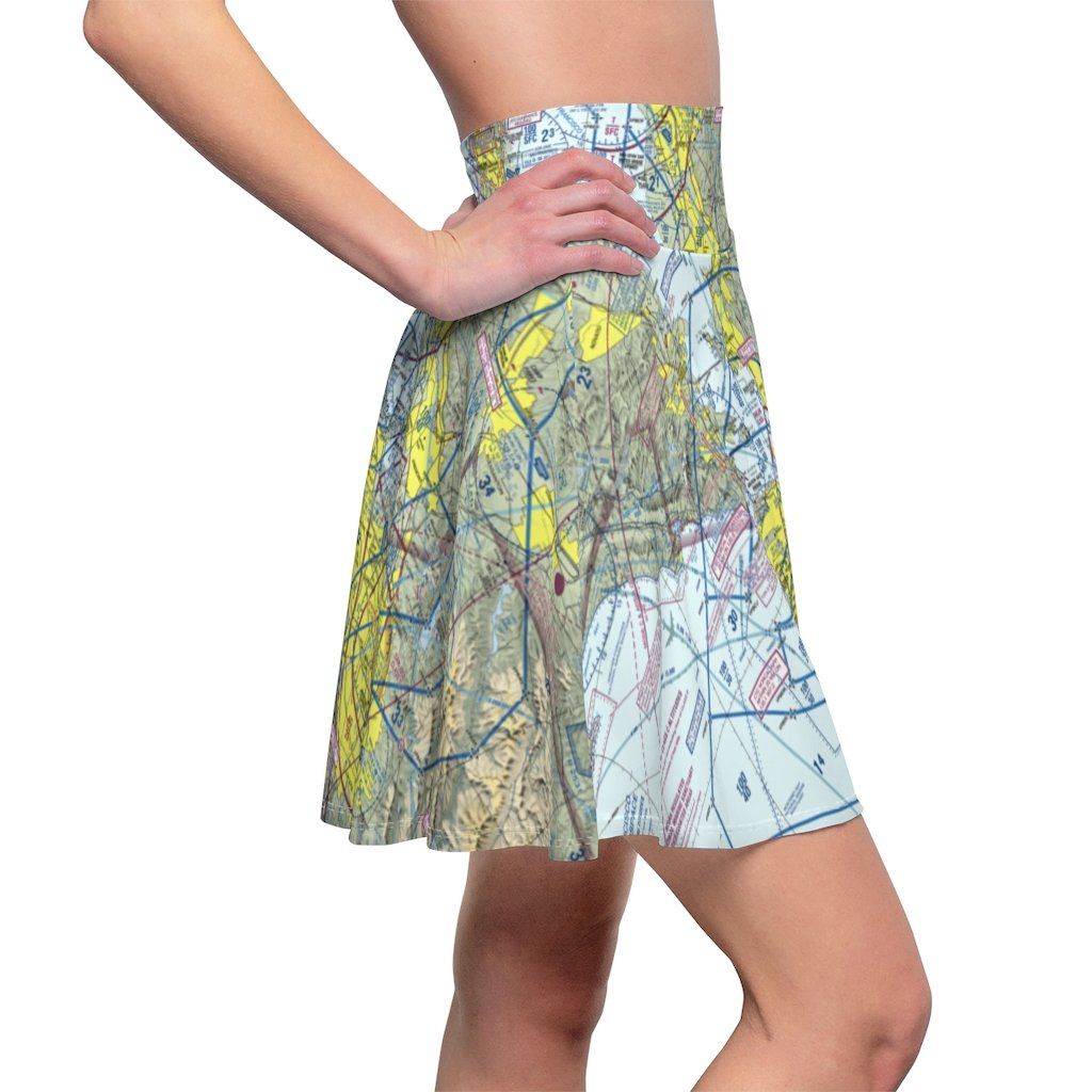 San Francisco Terminal Chart | Women's Skirt All Over Prints for women in aviation