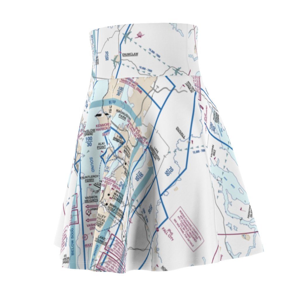 Seattle Flyway Chart | Women's Skirt All Over Prints for women in aviation