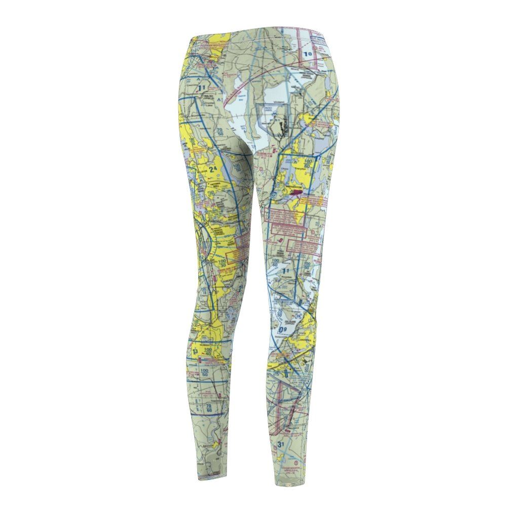 Seattle SEA Chart | Women's Casual Leggings All Over Prints for women in aviation