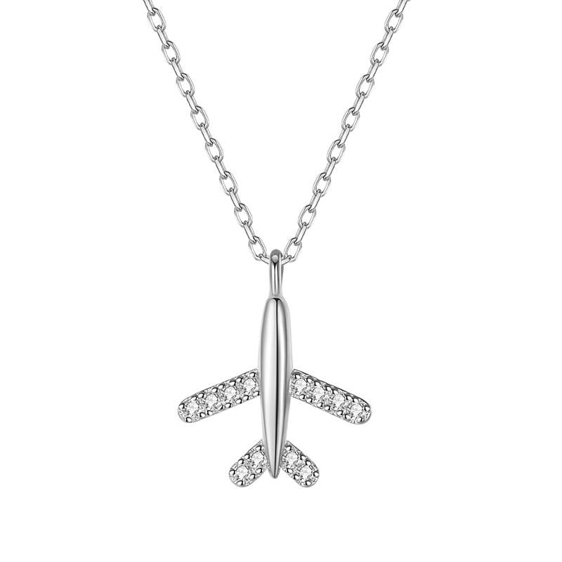 Jet Airplane Pendant Necklace