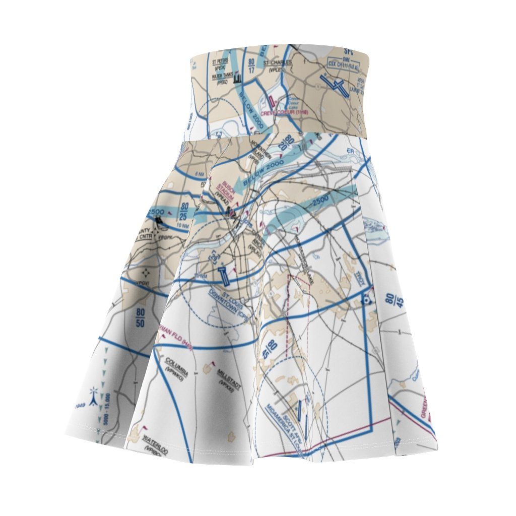 St. Louis Flyway Chart | Women's Skirt All Over Prints for women in aviation