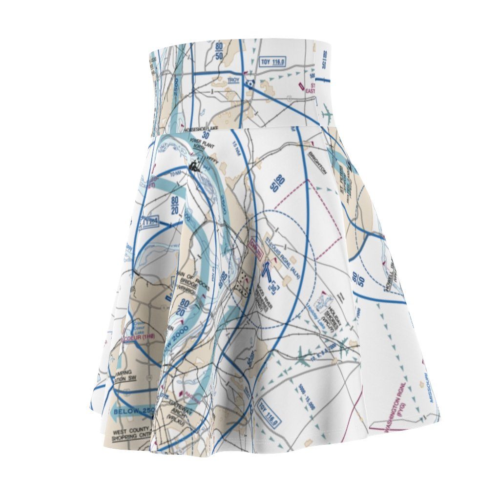 St. Louis Flyway Chart | Women's Skirt All Over Prints for women in aviation