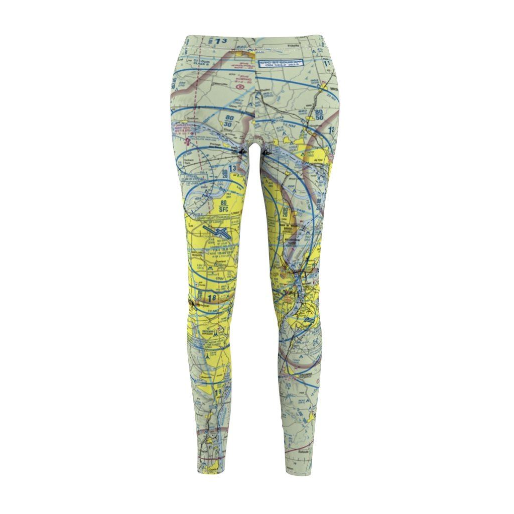 St Louis STL Chart | Women's Casual Leggings All Over Prints for women in aviation