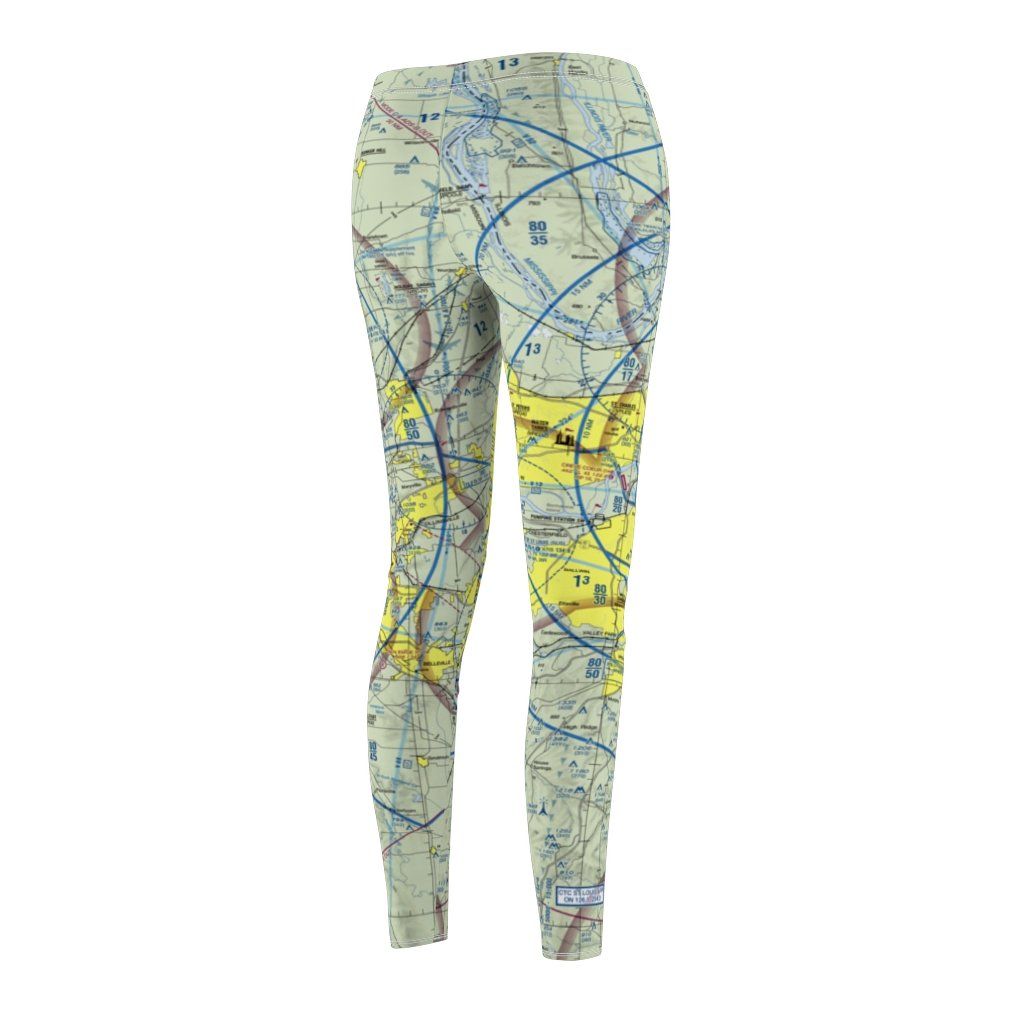 St Louis STL Chart | Women's Casual Leggings All Over Prints for women in aviation