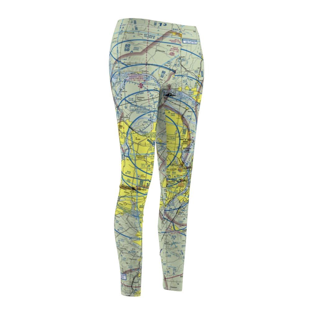 St Louis STL Chart | Women's Casual Leggings All Over Prints for women in aviation