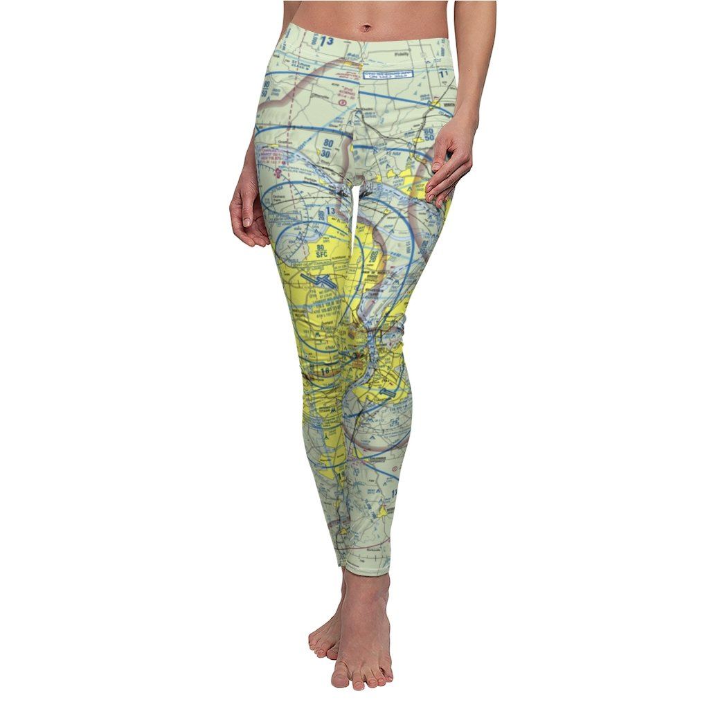 St Louis STL Chart | Women's Casual Leggings All Over Prints for women in aviation