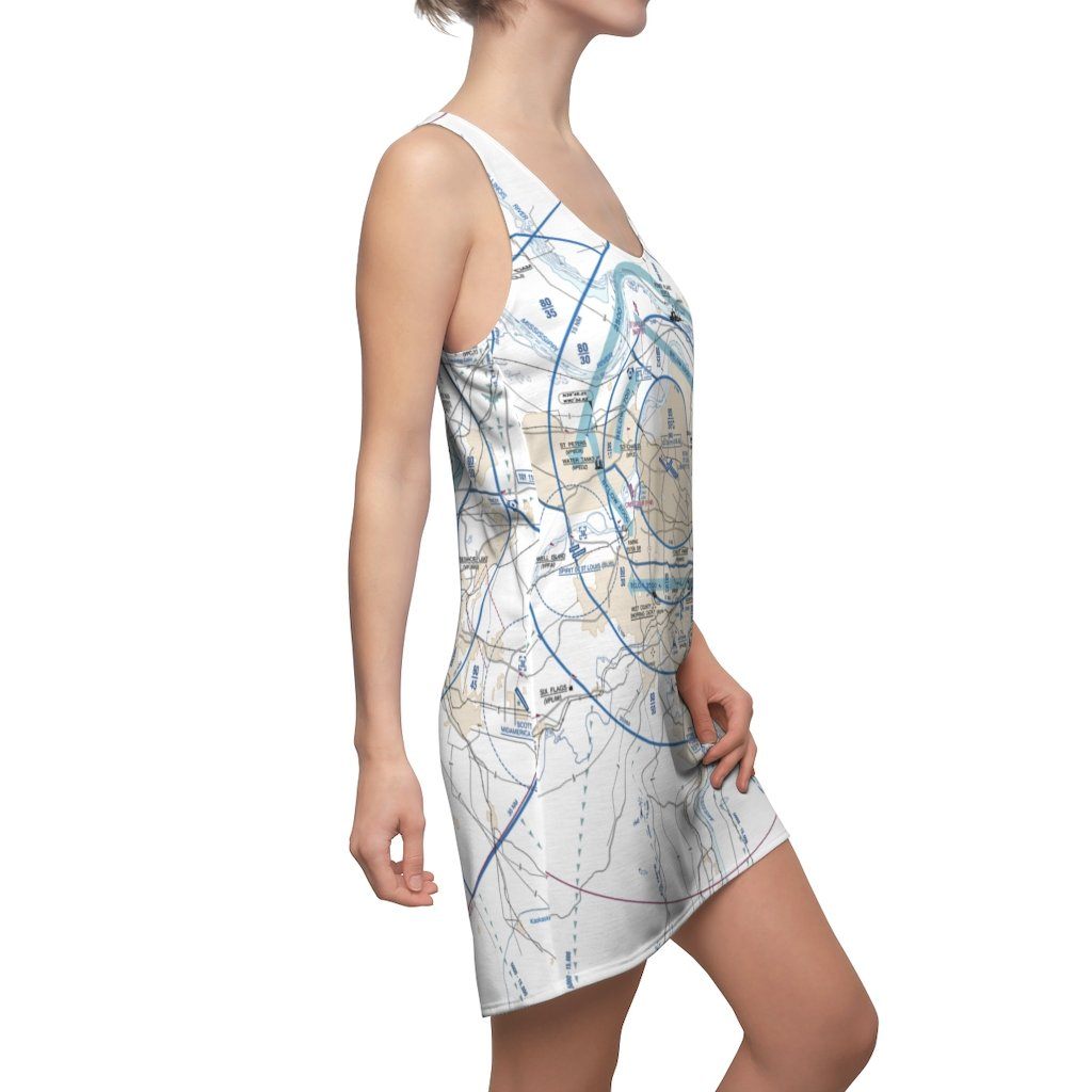 St Louis Women's Flyway Chart Racerback Dress All Over Prints for women in aviation