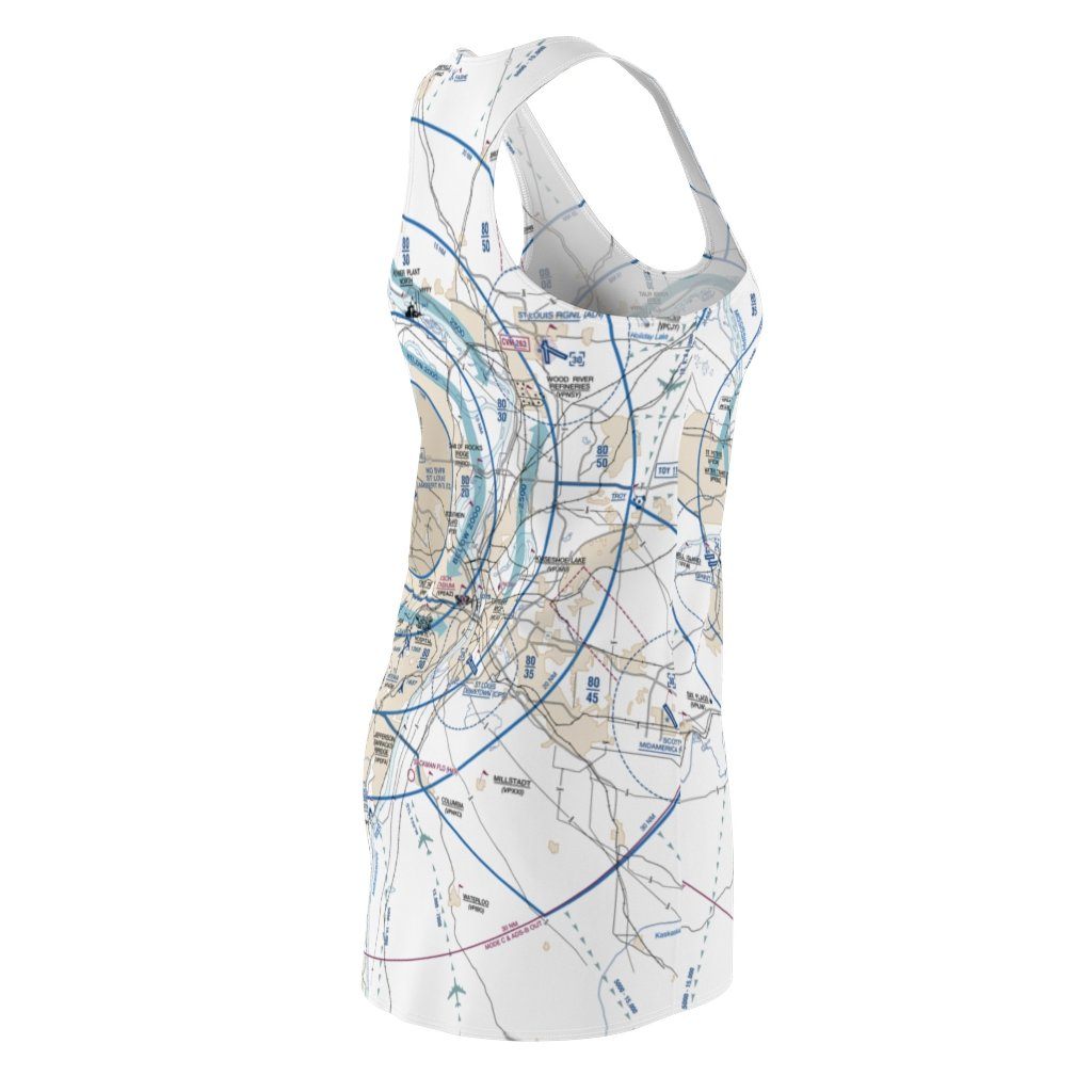St Louis Women's Flyway Chart Racerback Dress All Over Prints for women in aviation