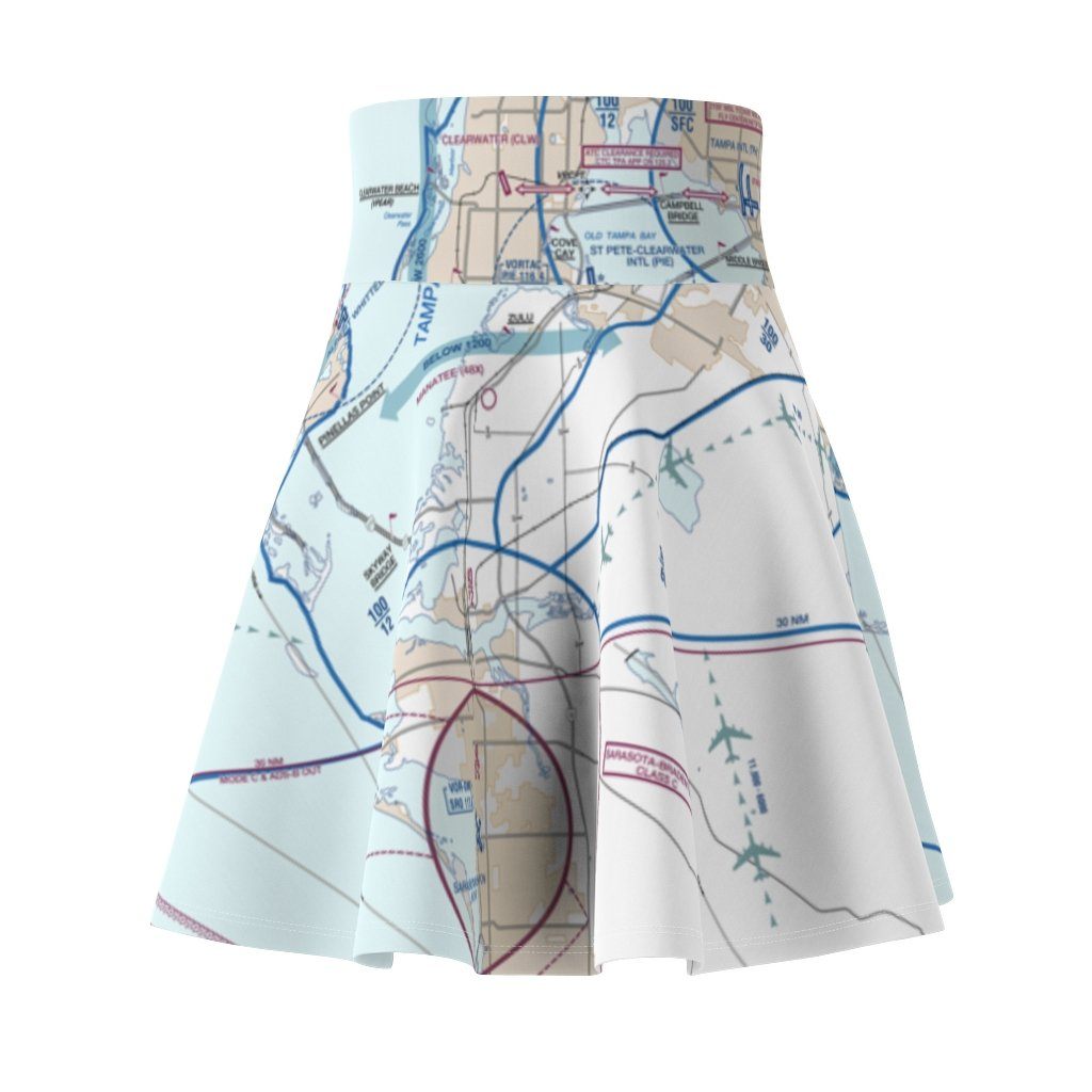 Tampa Flyway Chart | Women's Skirt All Over Prints for women in aviation