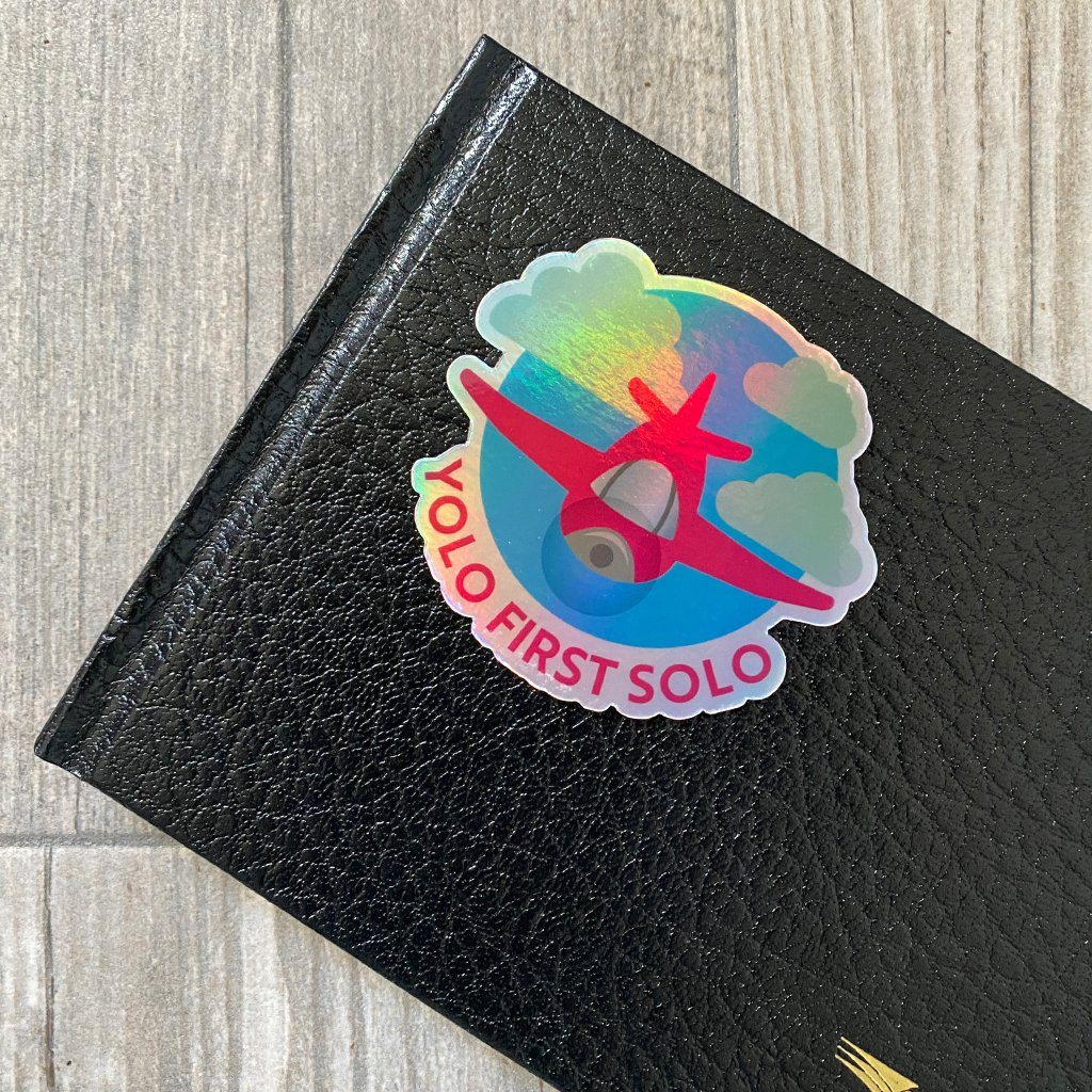Yolo First Solo FREE Sticker Decorative Stickers for women in aviation