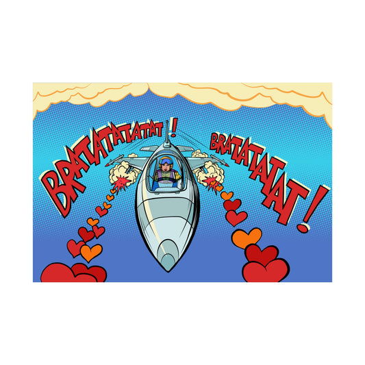 Hearts Incoming | Pop Art Aviatrix | Poster