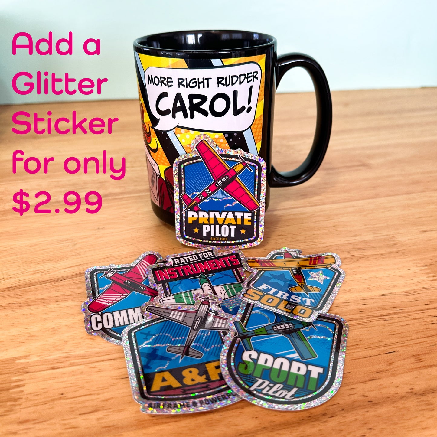 PERSONALIZED Fly the Plane Pop Art Mug