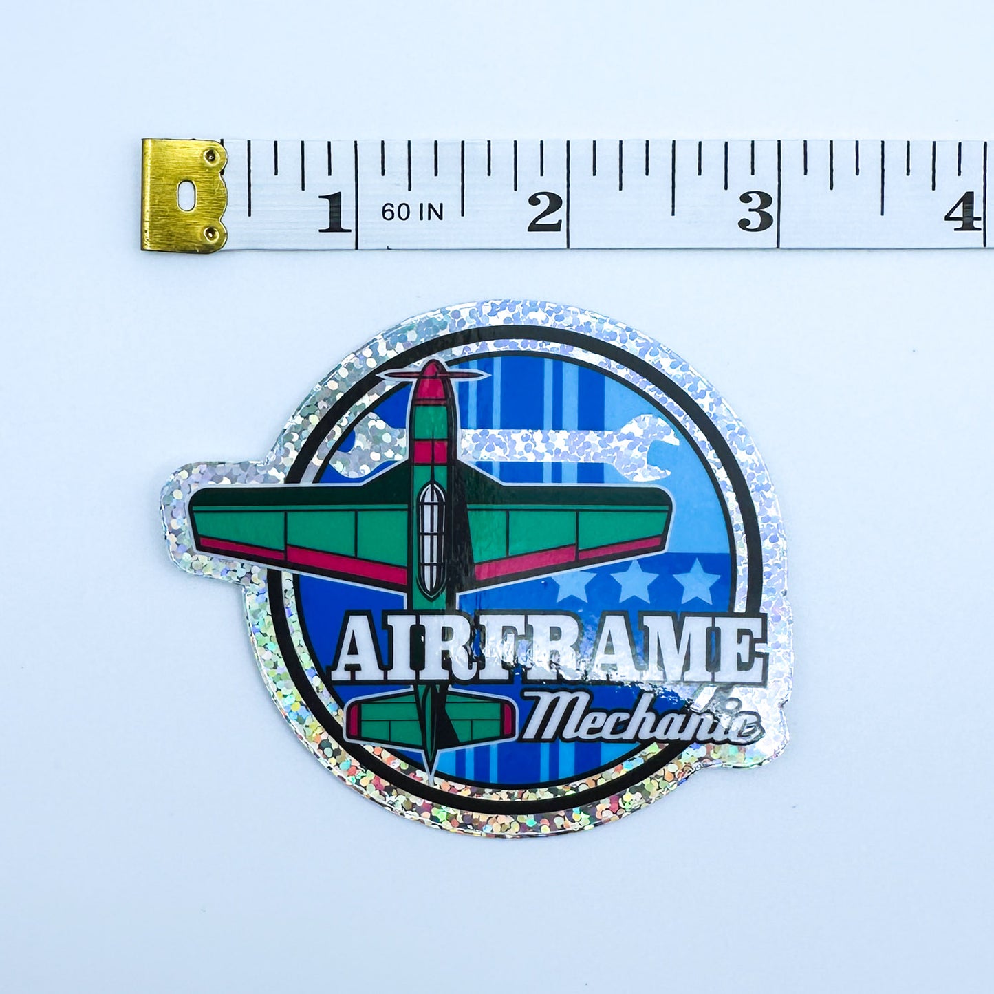 Airframe Mechanic Glitter Sticker