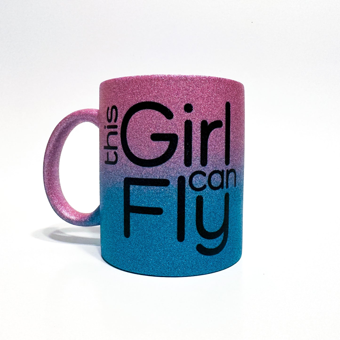 This Girl Can Fly Glitter Mug