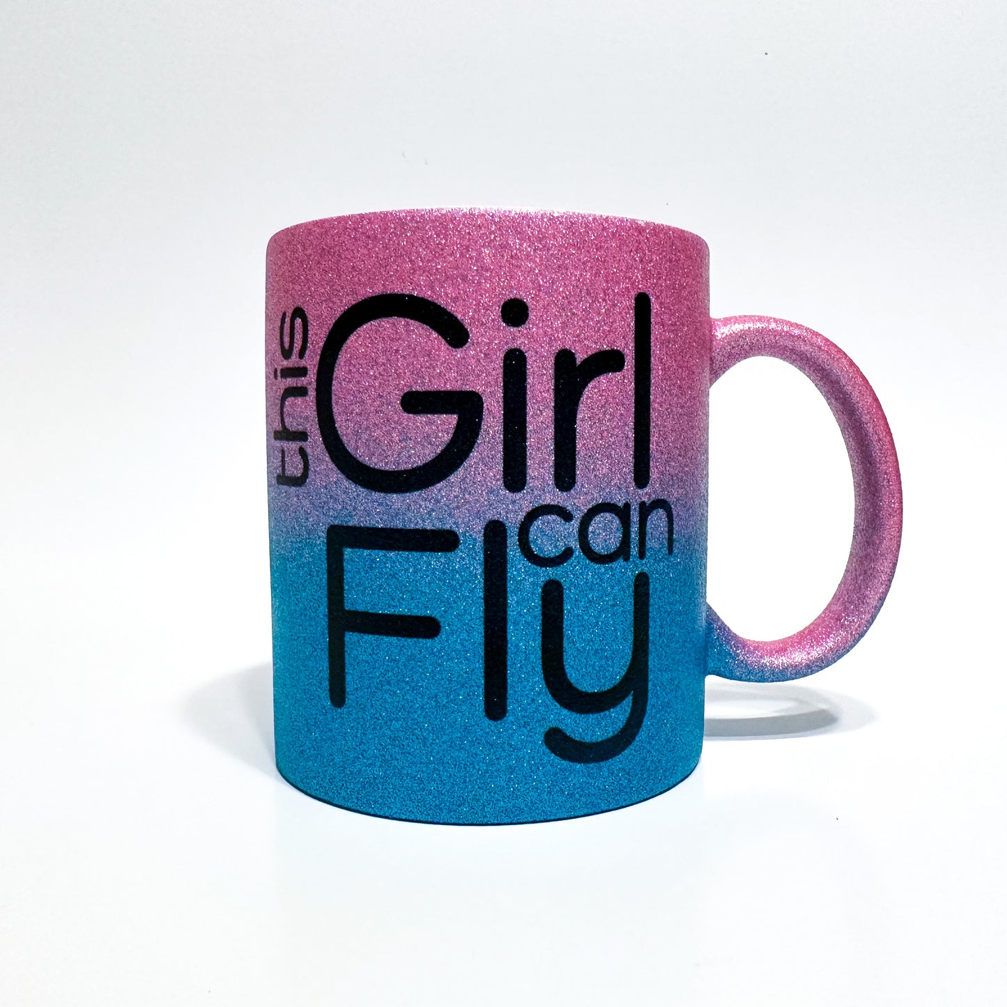 This Girl Can Fly Glitter Mug