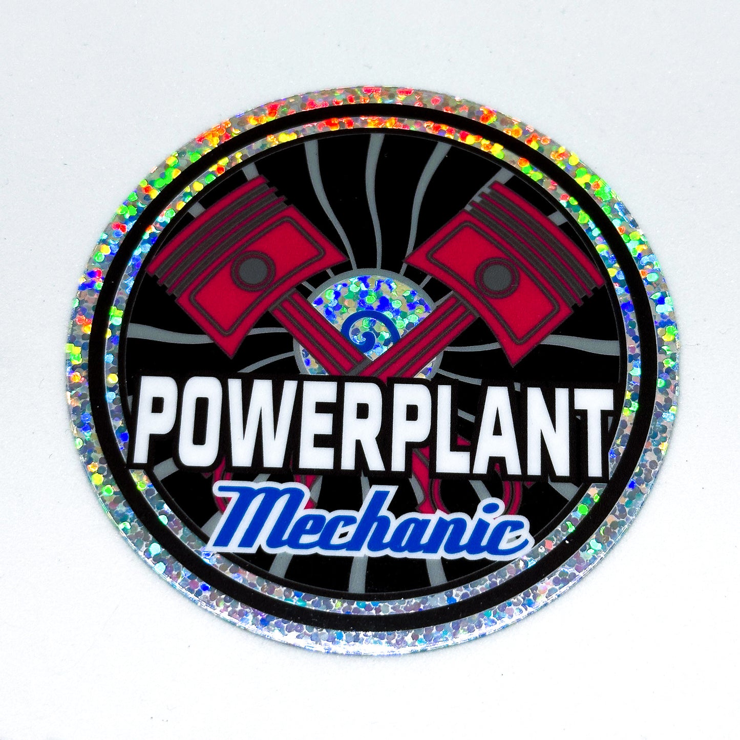 Powerplant Mechanic Glitter Sticker