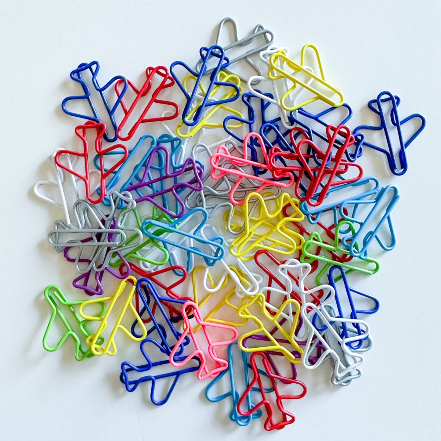 Cute Airplane Paperclips - 50 pcs.
