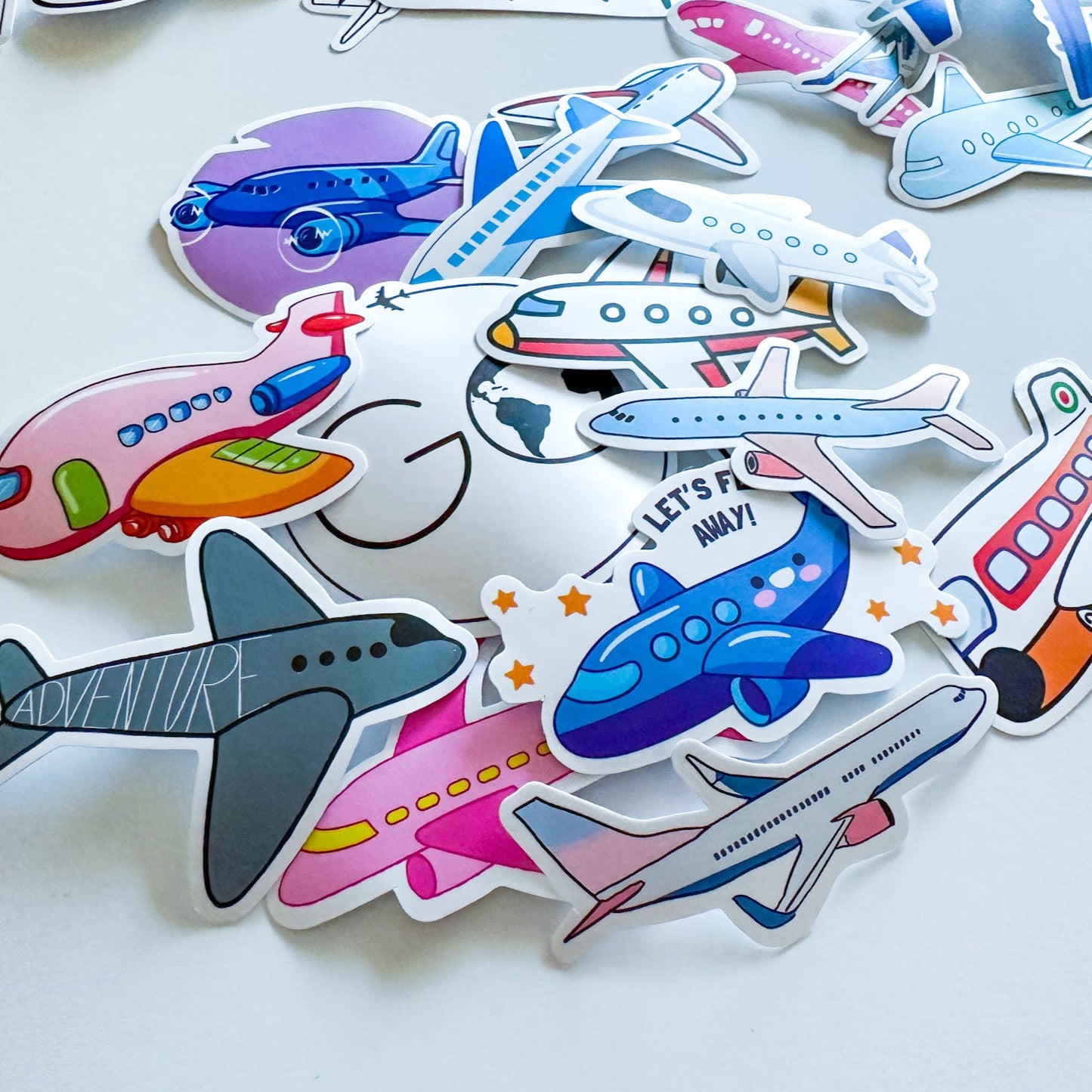 Cute Airplane Stickers - 50 pcs.