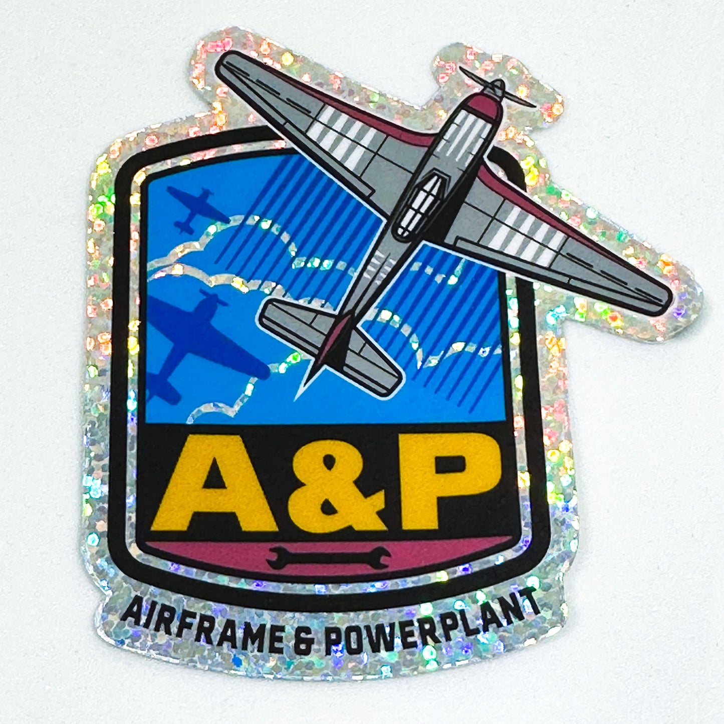 A&P Glitter Sticker