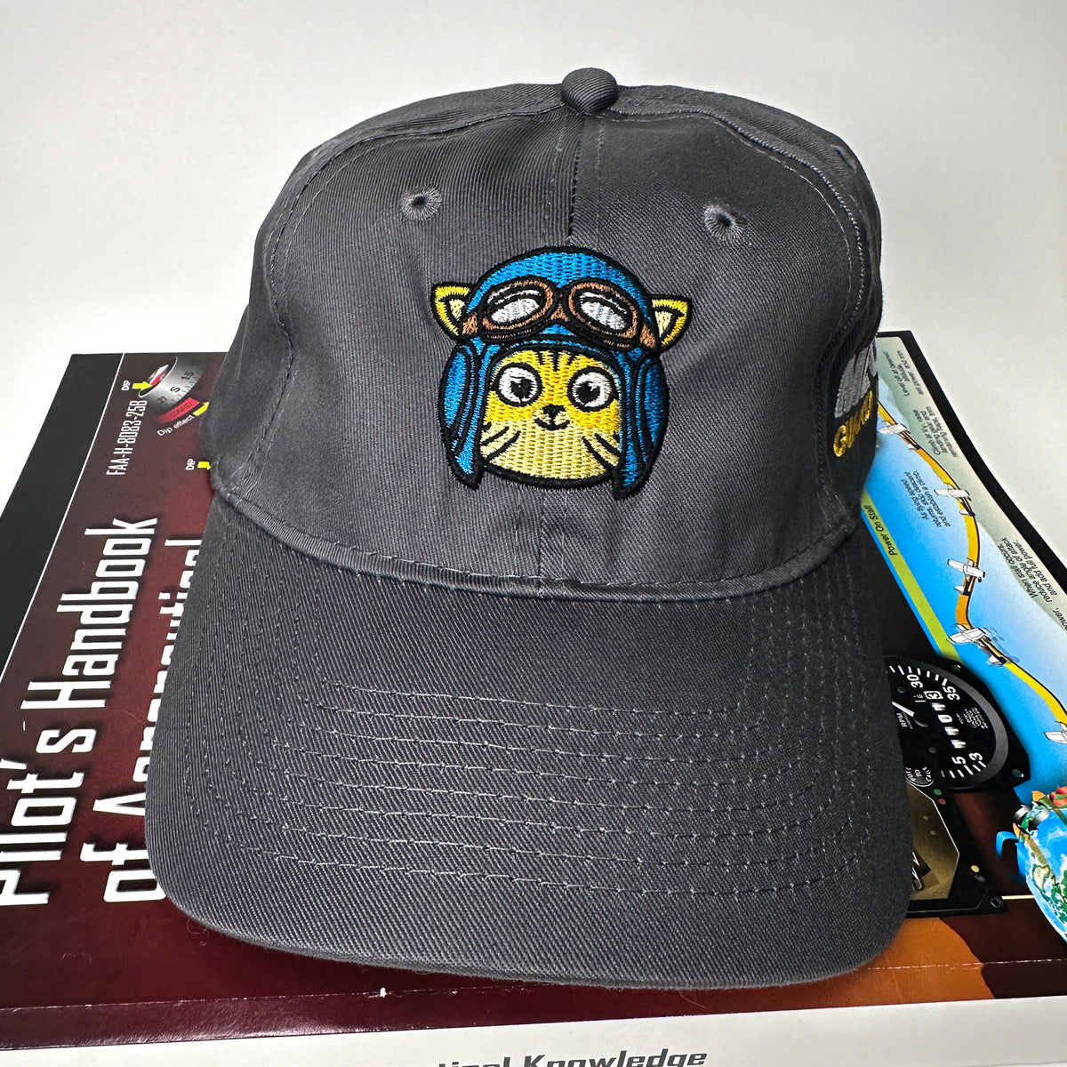 Meow on Guard 121.5 Embroidered Pilot Baseball Hat
