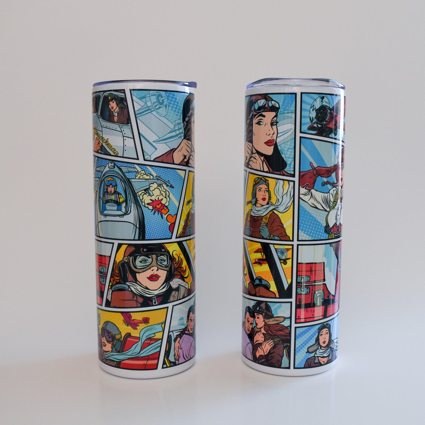 Pop Art Female Pilots Insulated Tumbler