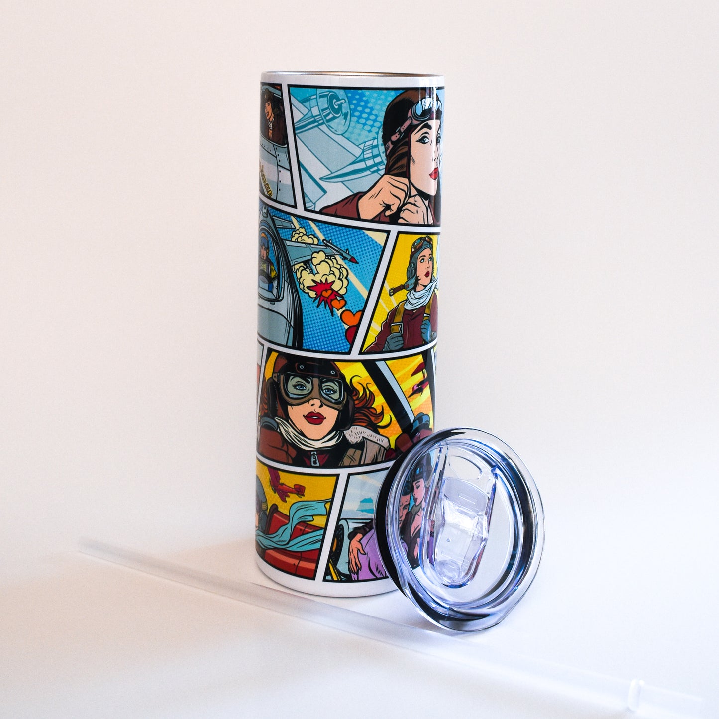 Pop Art Female Pilots Insulated Tumbler