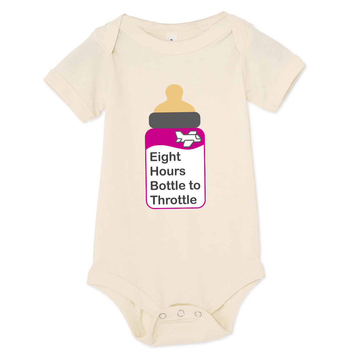 8 Hours Bottle to Throttle Baby One-piece