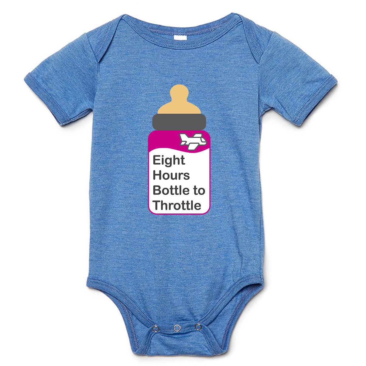8 Hours Bottle to Throttle Baby One-piece