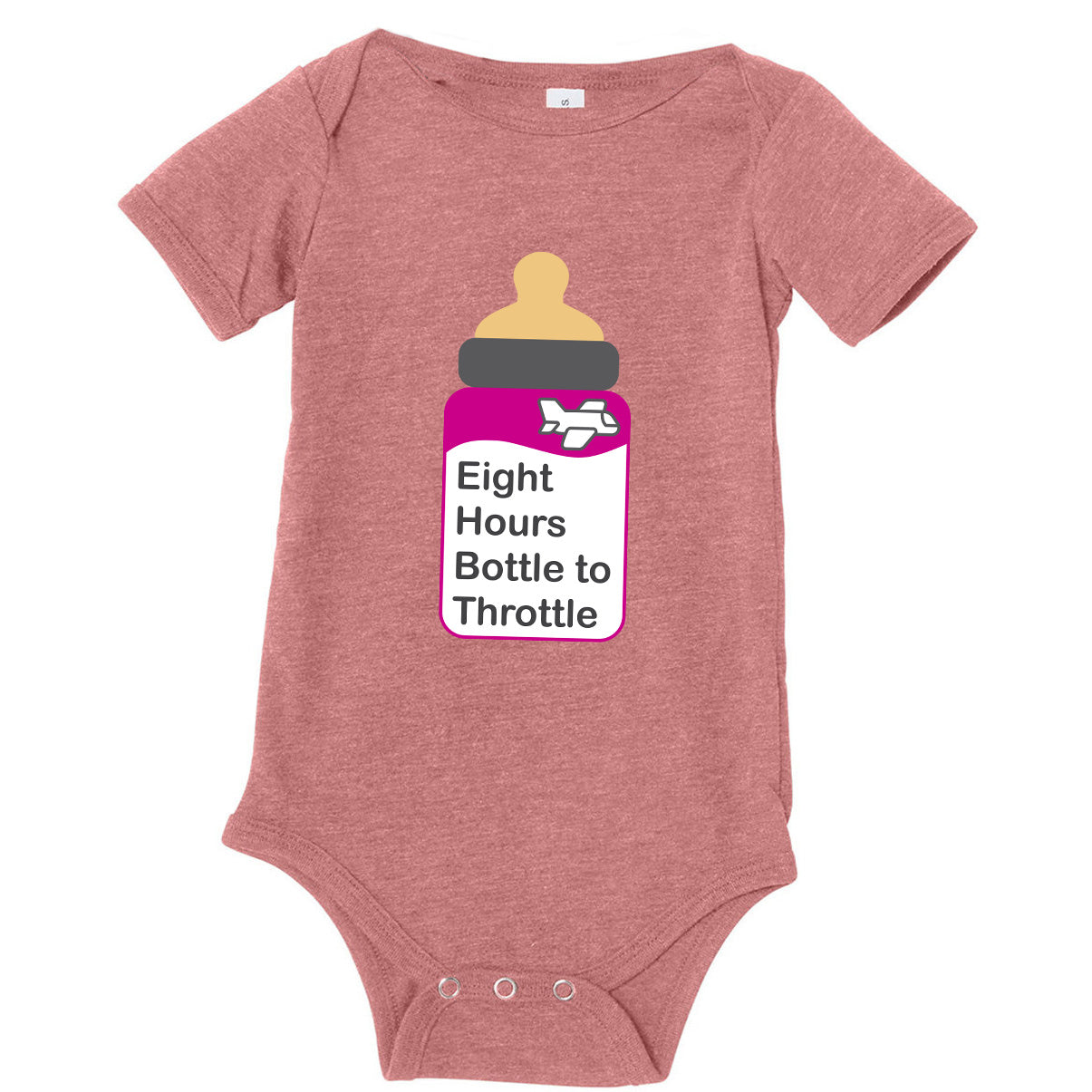 8 Hours Bottle to Throttle Baby One-piece