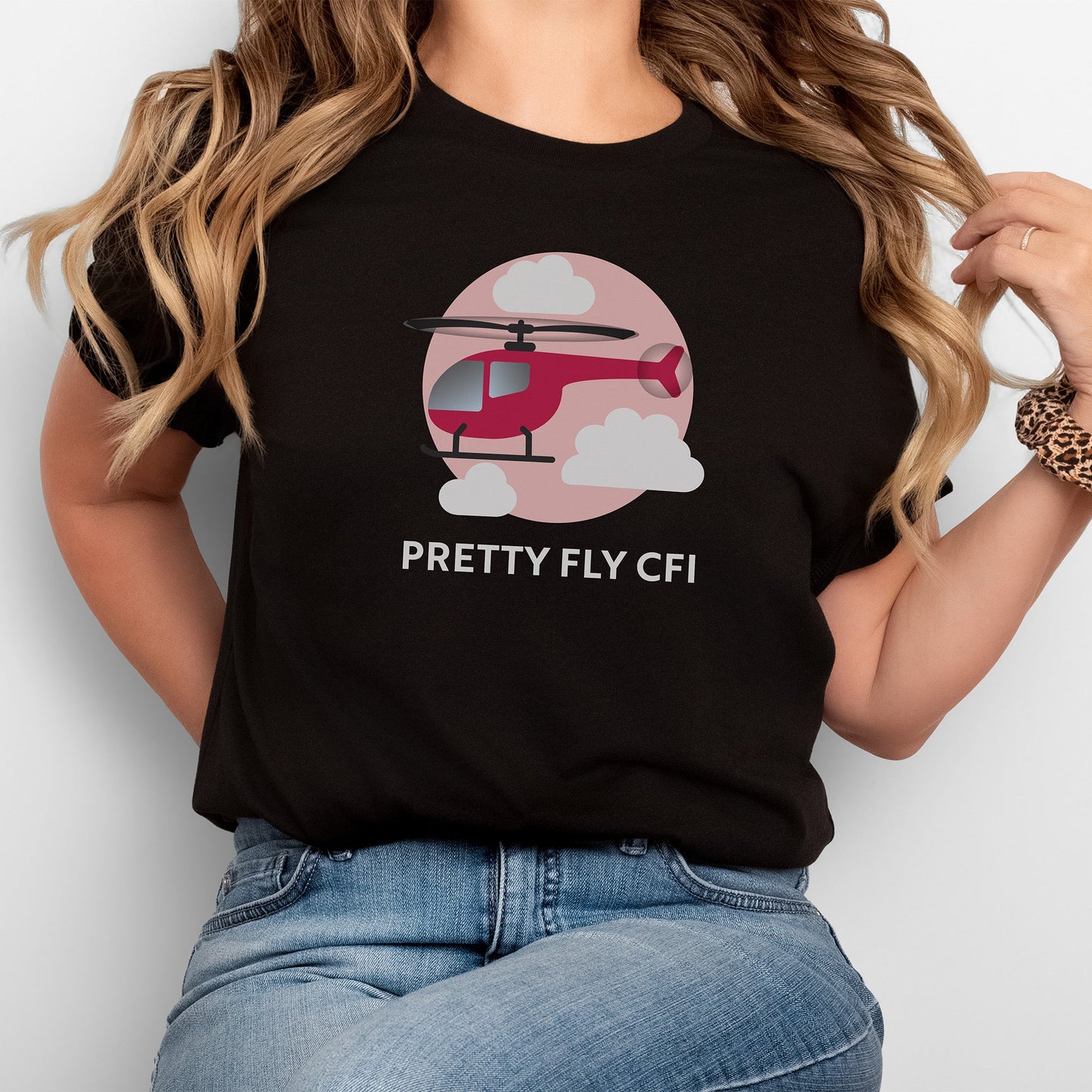 Pretty Fly CFI Airplane or Helicopter T-shirt