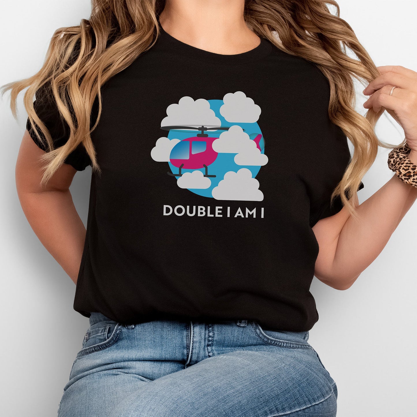 Double I Am I Airplane or Helicopter T-shirt