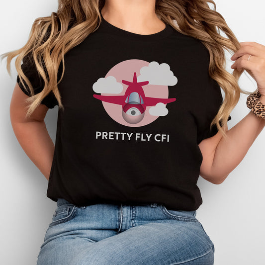 Pretty Fly CFI Airplane or Helicopter T-shirt