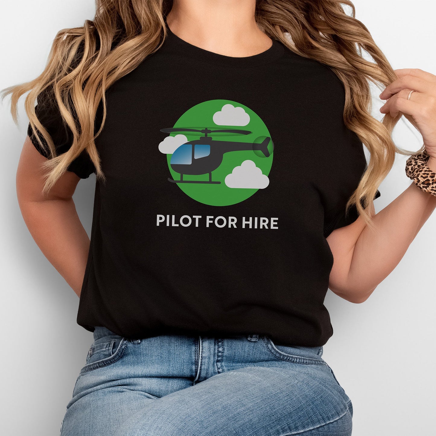 Pilot for Hire Airplane or Helicopter T-shirt