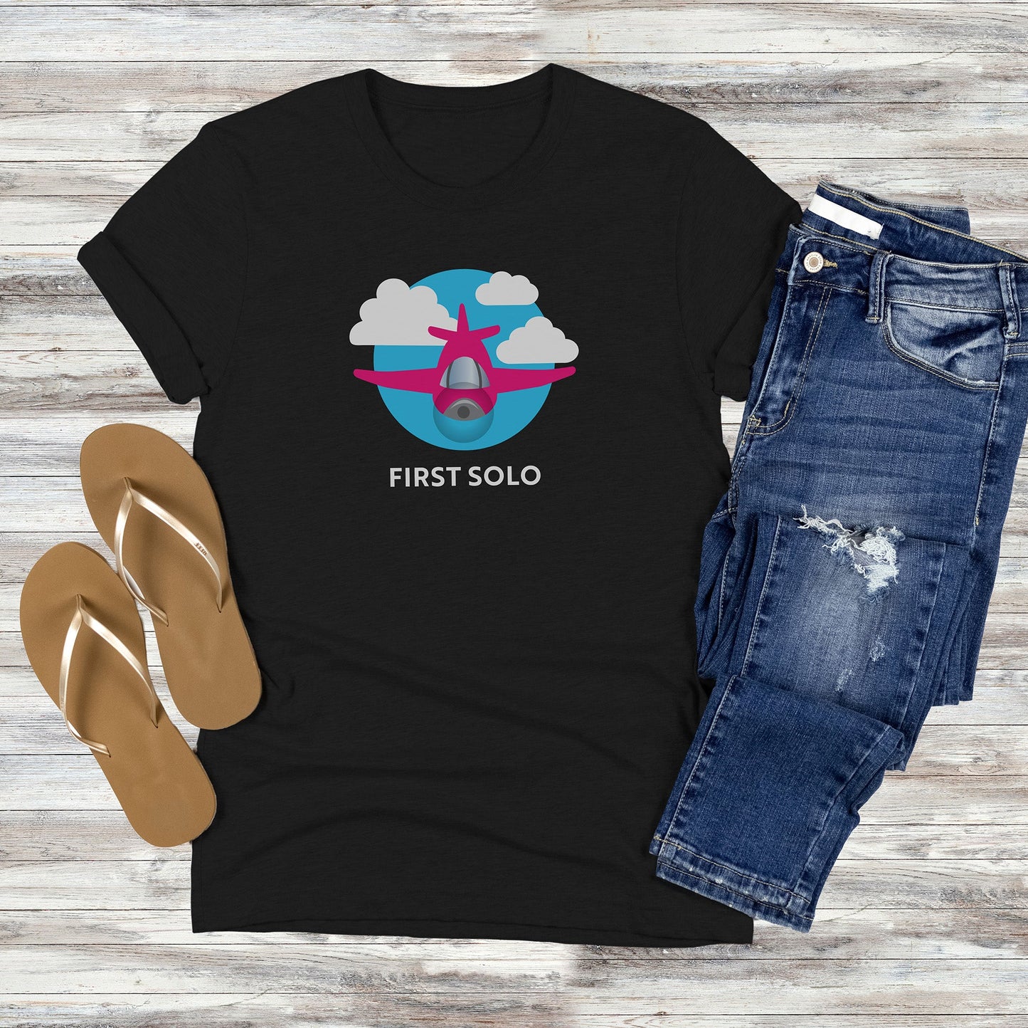 First Solo Airplane or Helicopter T-shirt