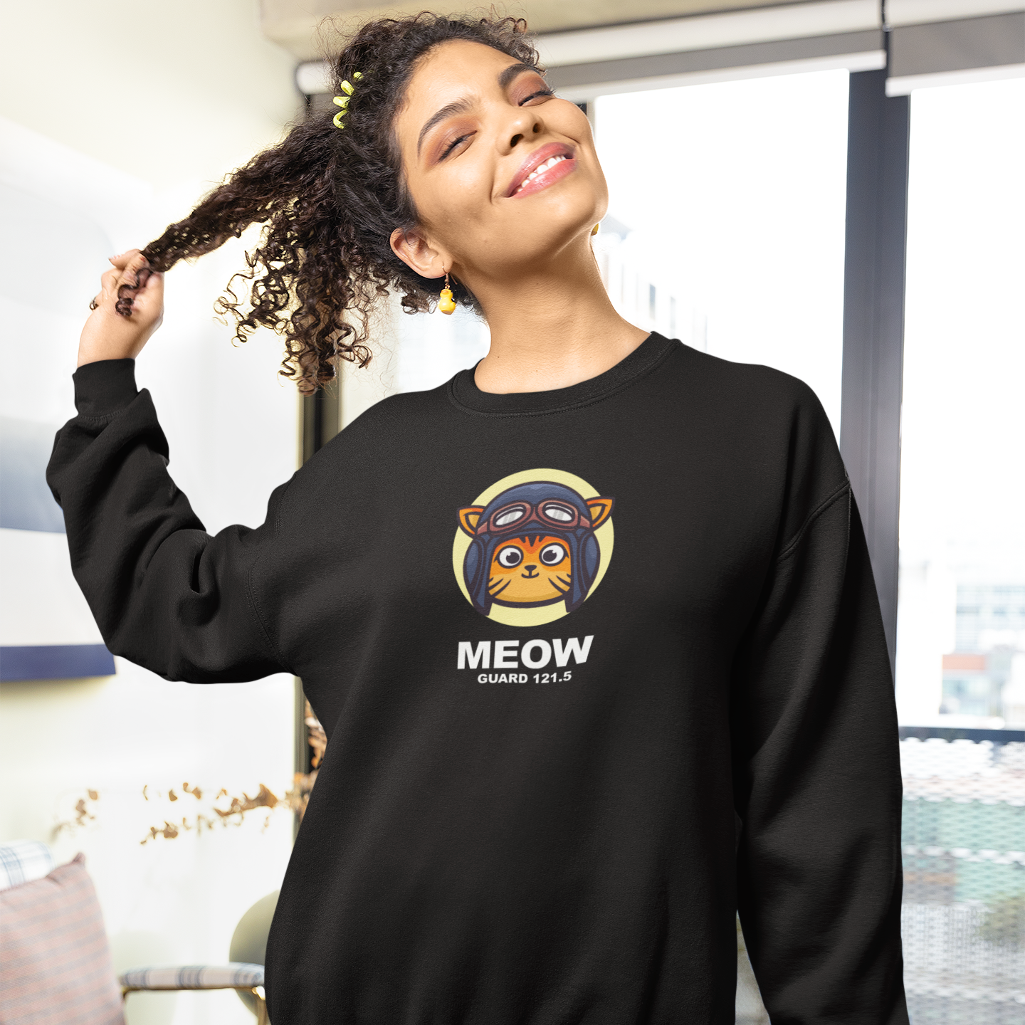 Meow on Guard 121.5 Sweatshirt & Hoodie