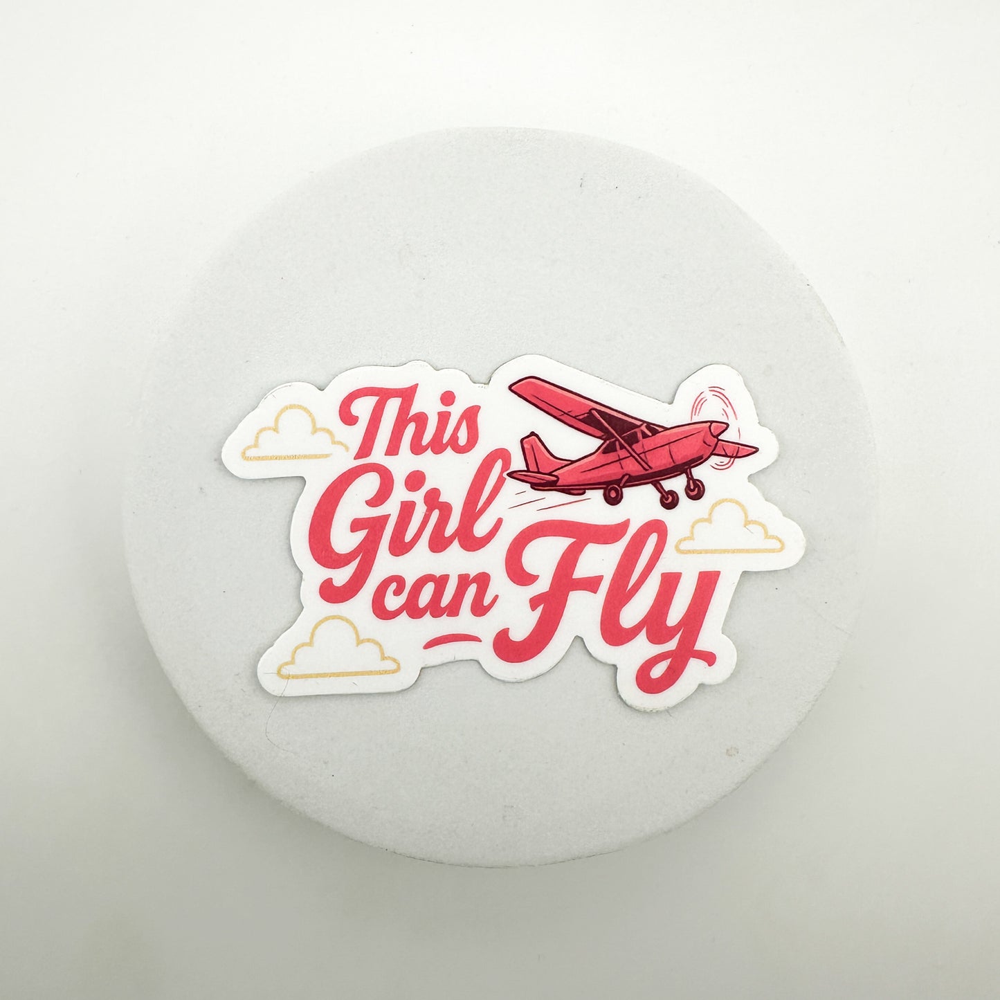 This Girl Can Fly 5" sticker