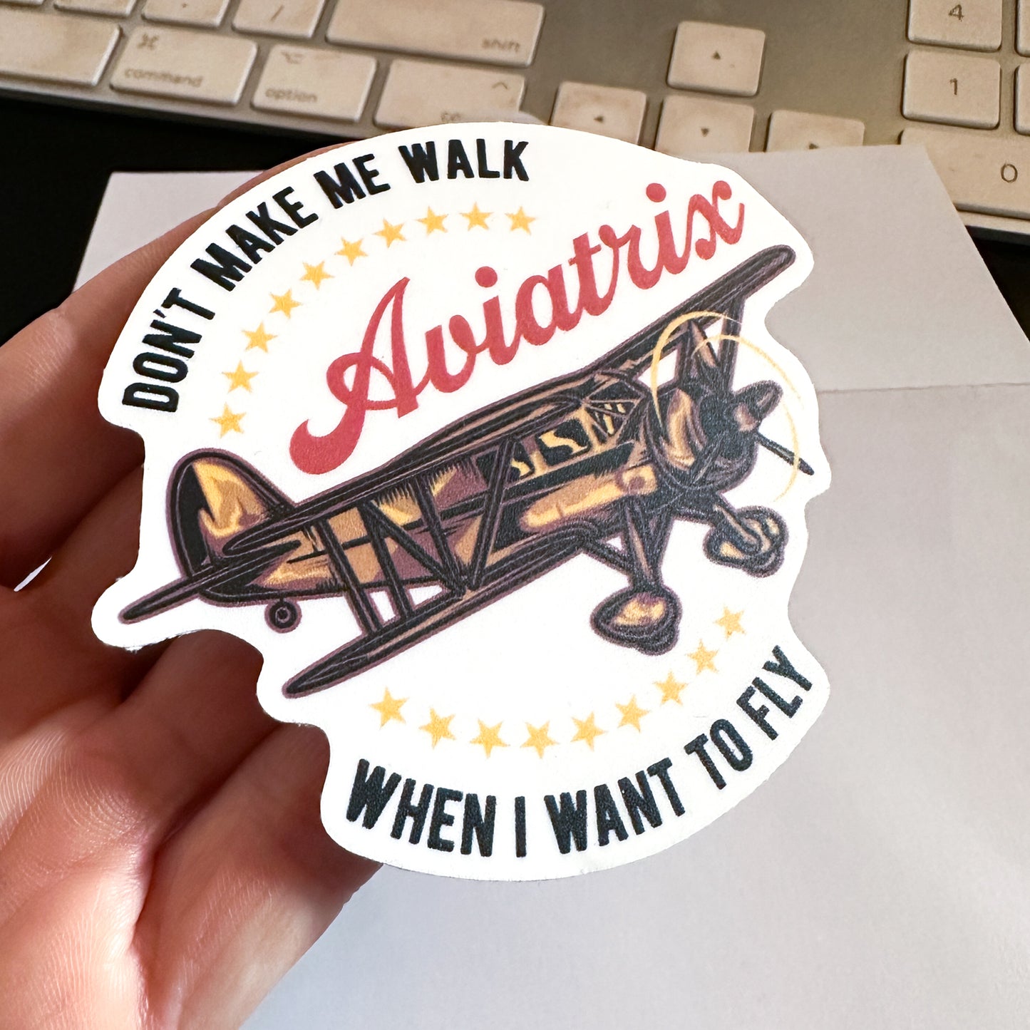 Don't Make Me Walk When I Want to Fly sticker