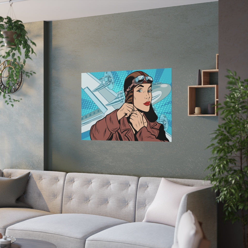 Preflight Focus | Pop Art Aviatrix | Poster