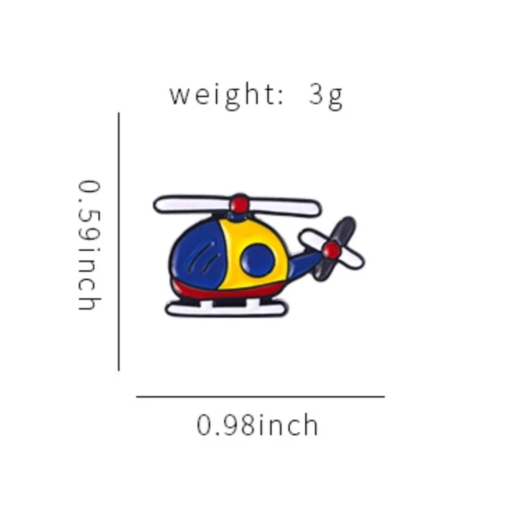 Helicopter Enamel Pin