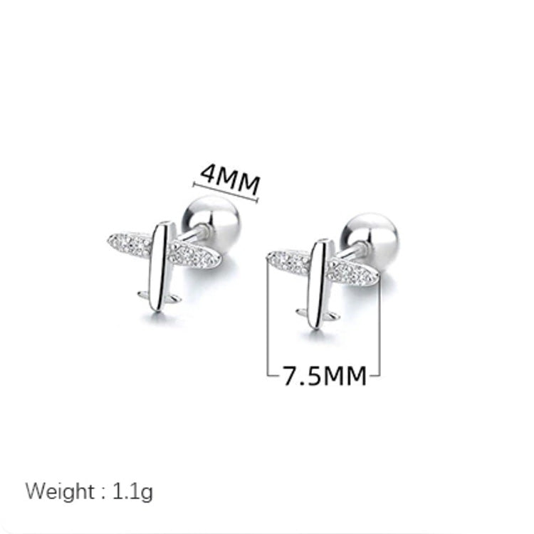 Tiny Too Airplane Earrings
