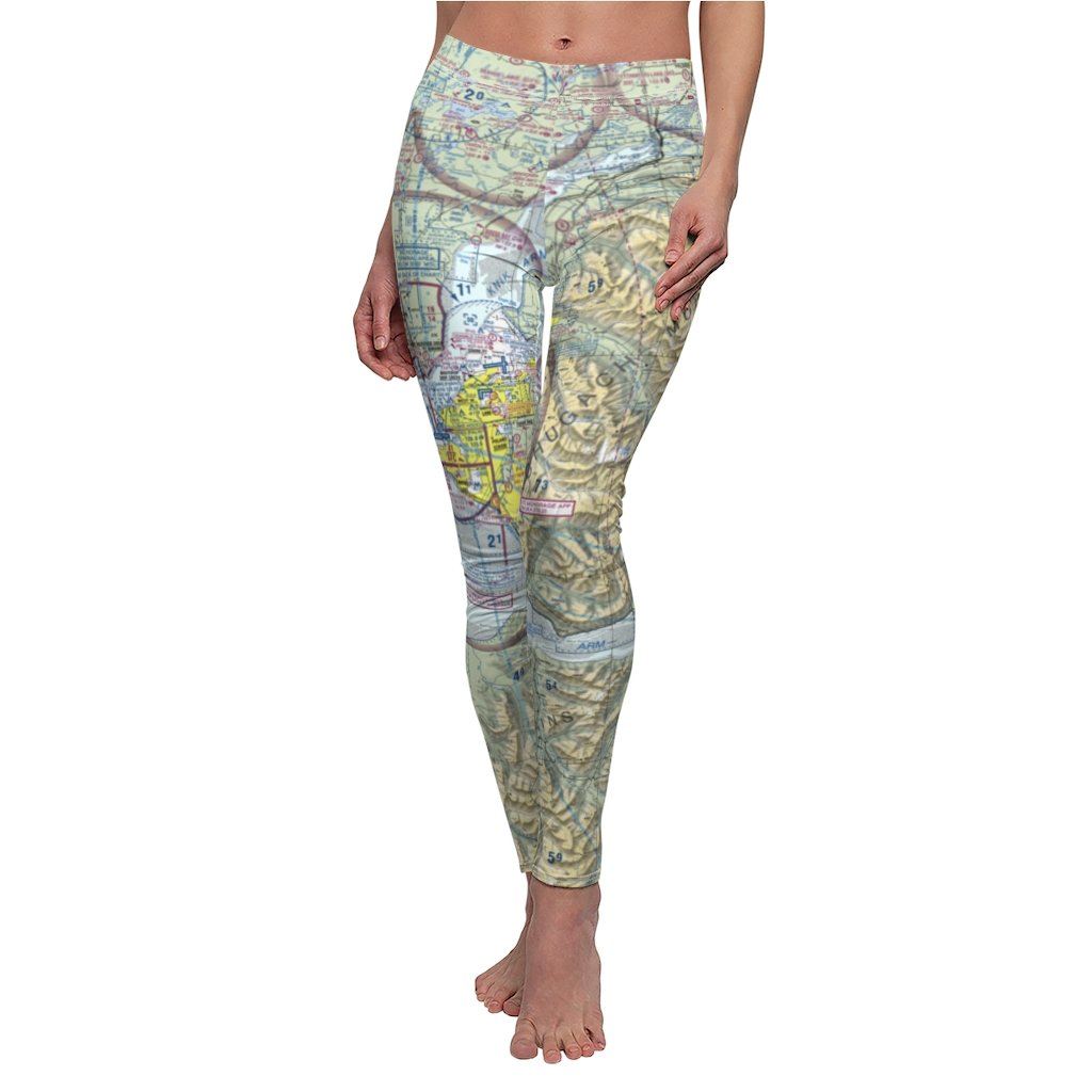 Anchorage ANC Chart | Women's Casual Leggings All Over Prints for women in aviation
