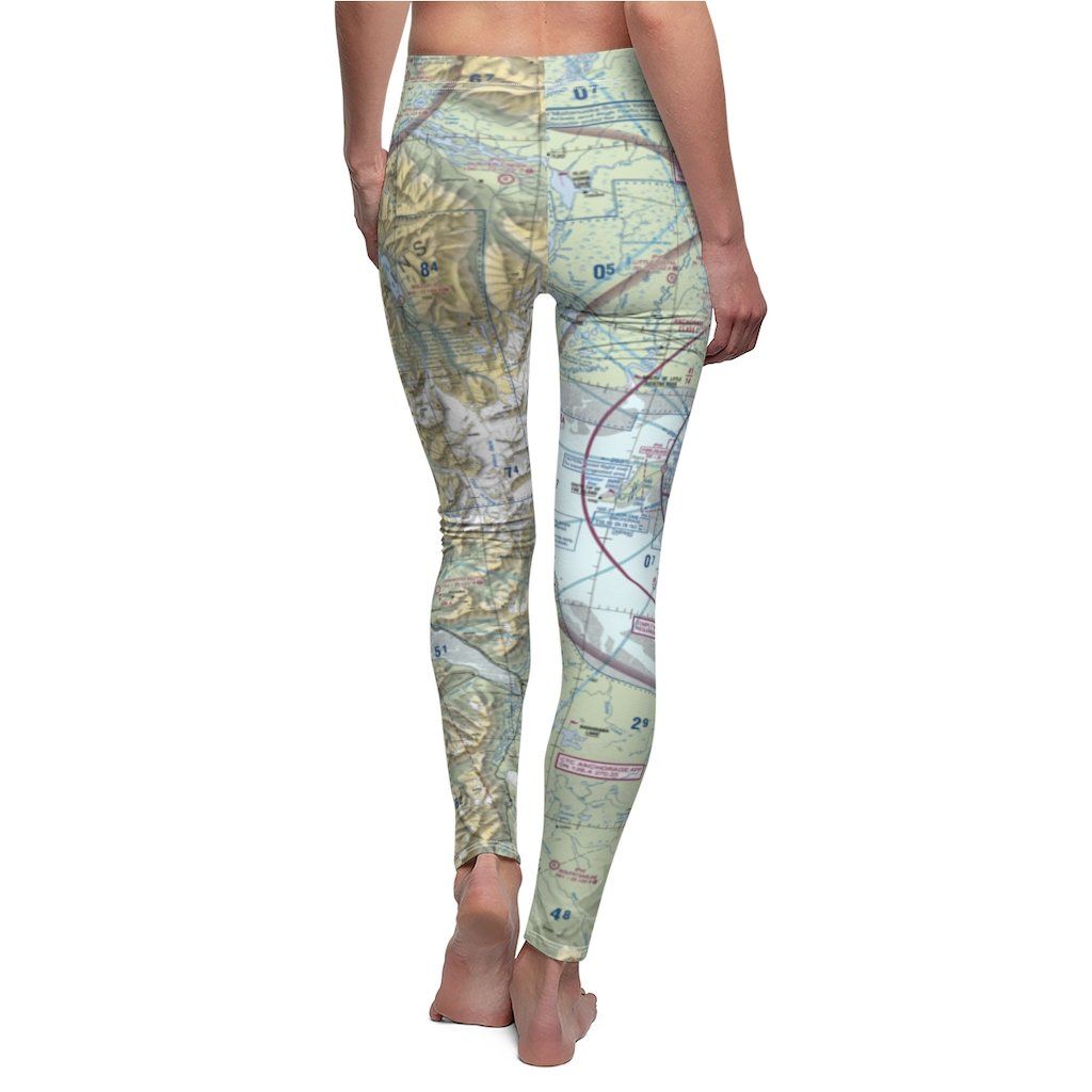 Anchorage ANC Chart | Women's Casual Leggings All Over Prints for women in aviation